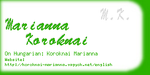 marianna koroknai business card